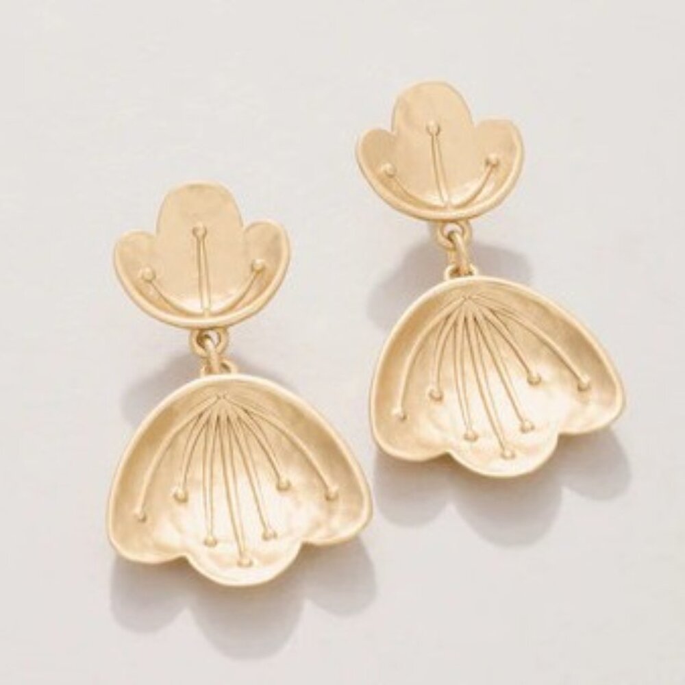 NIB - Spartina 449 - Cherry Hill Gold Dangle Earrings - NEW